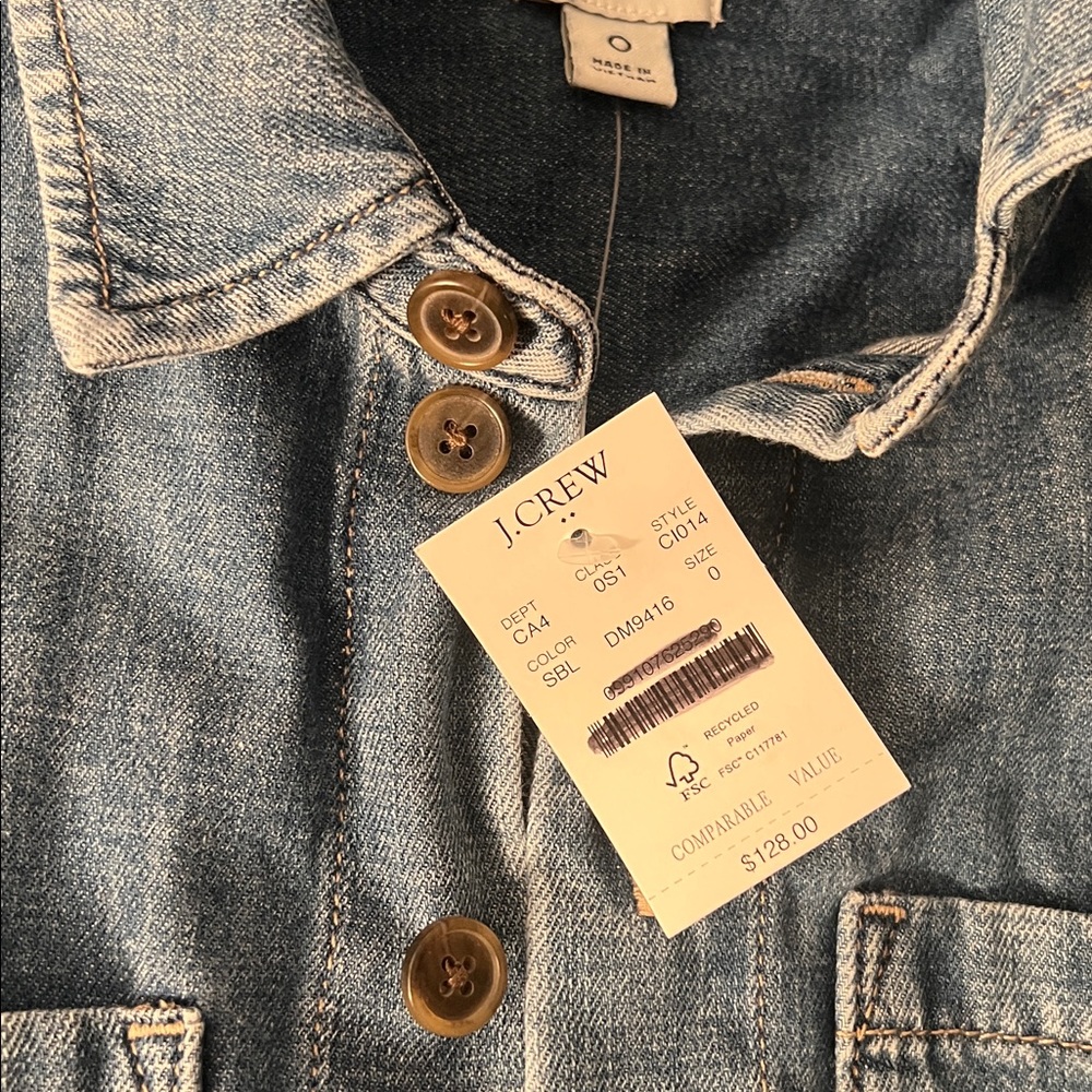 NWT / J.crew factory Denim utility dress - Picture 9 of 9